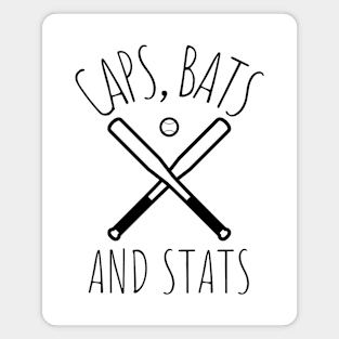 Caps, Bats and Stats Magnet